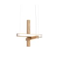 Led40 Cross Ceiling Lamp Oak/Walnut/Ash 40cm