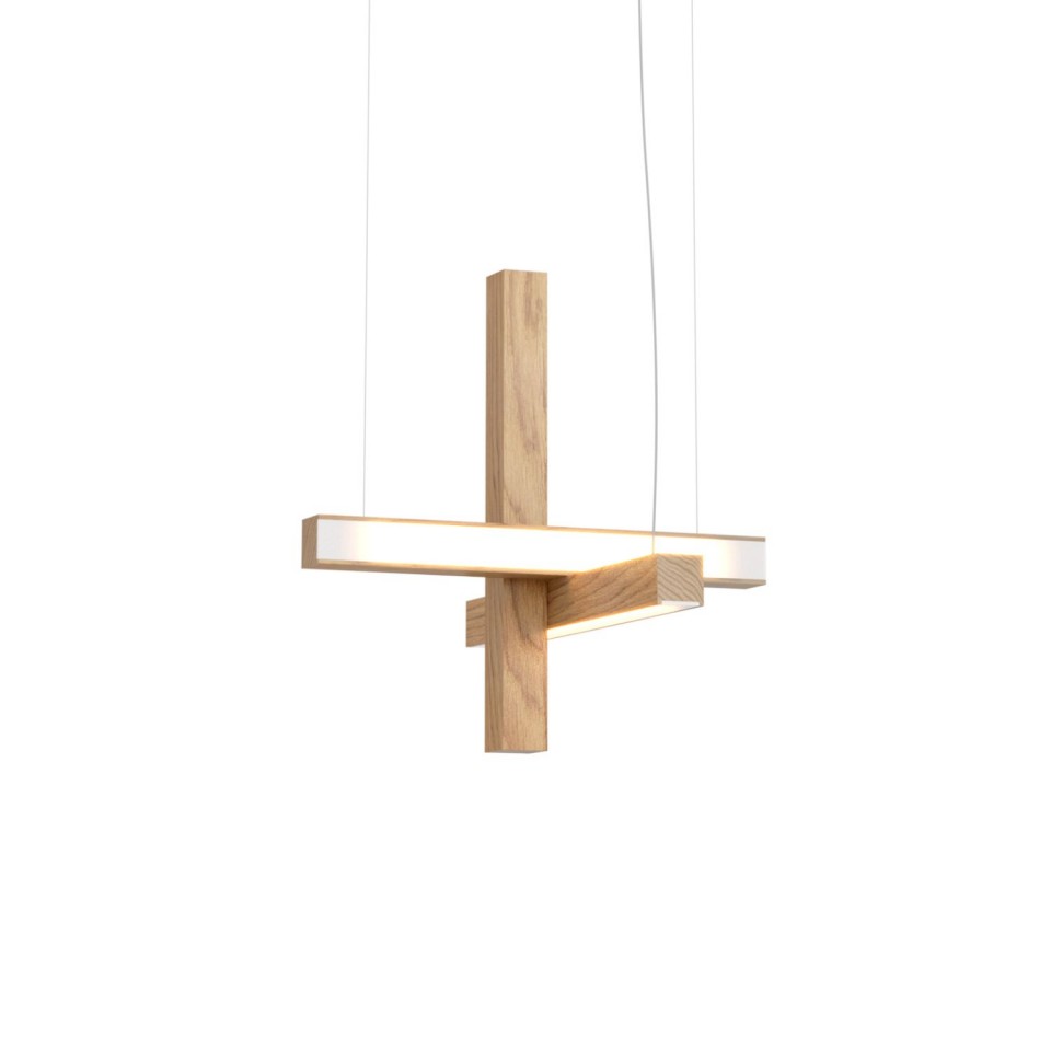 Led40 Cross Ceiling Lamp Oak/Walnut/Ash 40cm