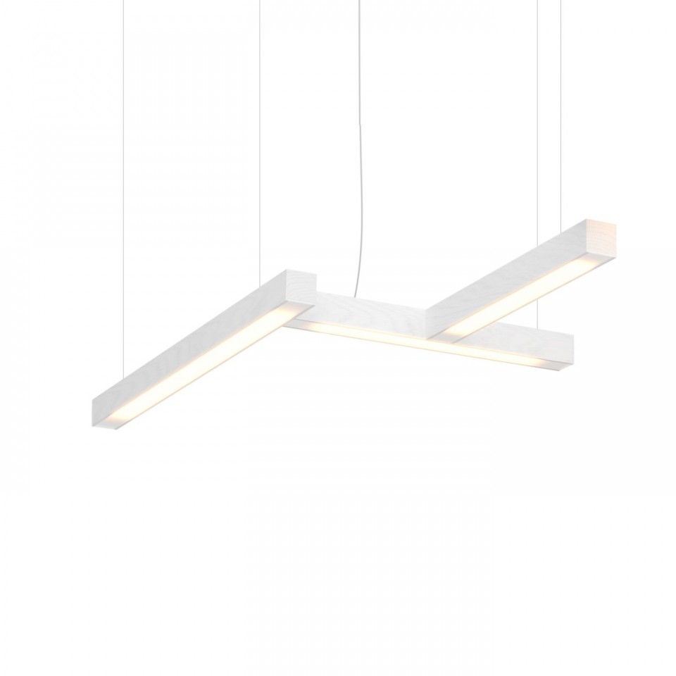 Led40 Shape 4 taklampa ek/valnöt/ask 114cm