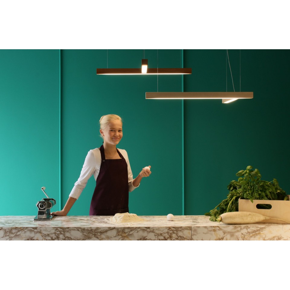 Led40 Shape T Ceiling Lamp Oak/Walnut/Ash 70cm