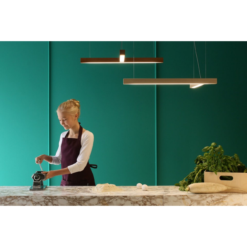 Led40 Shape T Ceiling Lamp Oak/Walnut/Ash 70cm