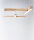 Led40 Shape T Ceiling Lamp Oak/Walnut/Ash 70cm