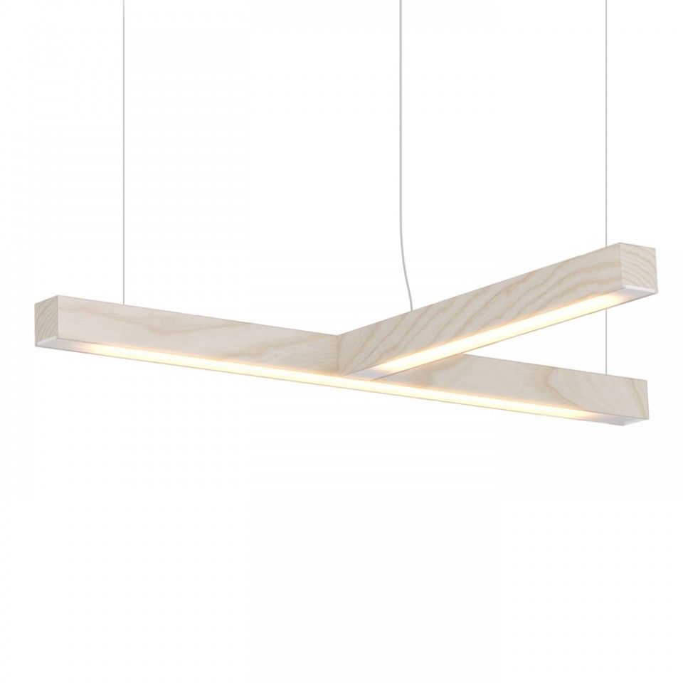 Led40 Shape T Ceiling Lamp Oak/Walnut/Ash 70cm