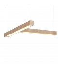 Led40 Shape T Ceiling Lamp Oak/Walnut/Ash 70cm