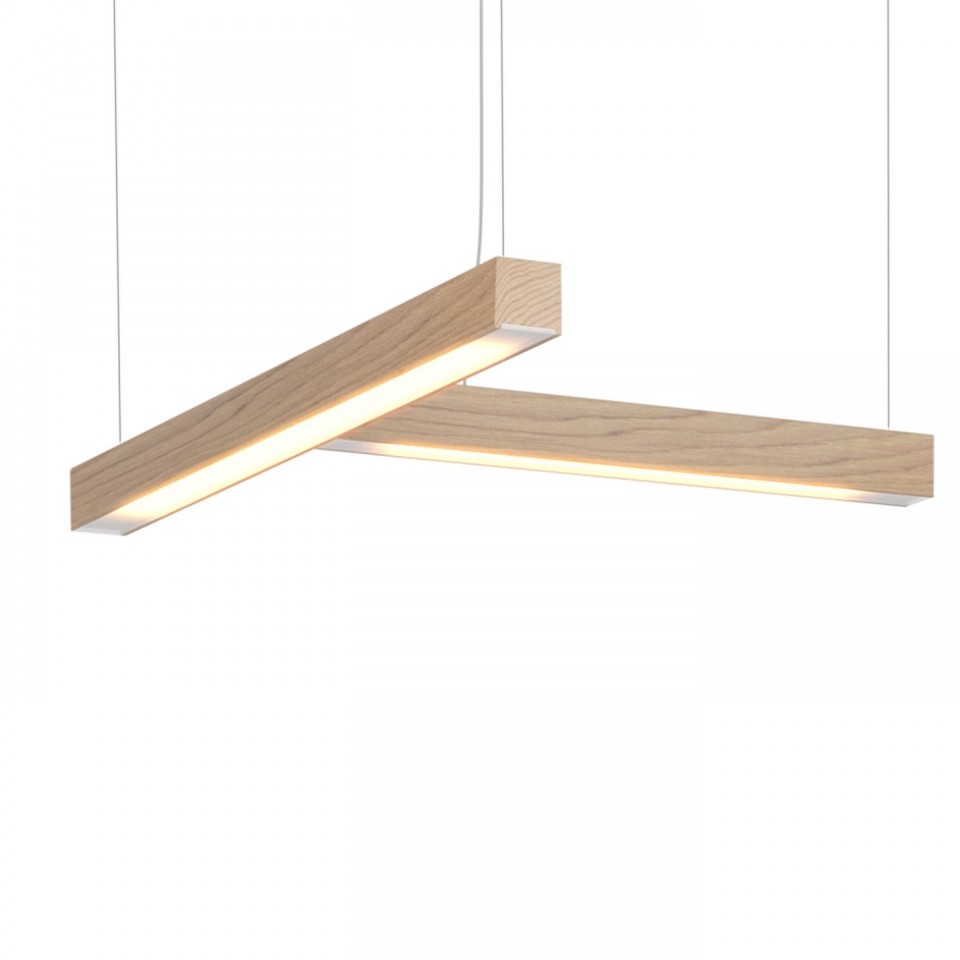 Led40 Shape T Ceiling Lamp Oak/Walnut/Ash 70cm