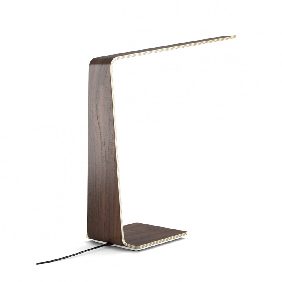 Led8 (QI) Desk Lamp Oak/Walnut/Birch 54.5cm