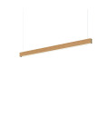 Square Ceiling Lamp Oak/Walnut/Black 104-164cm