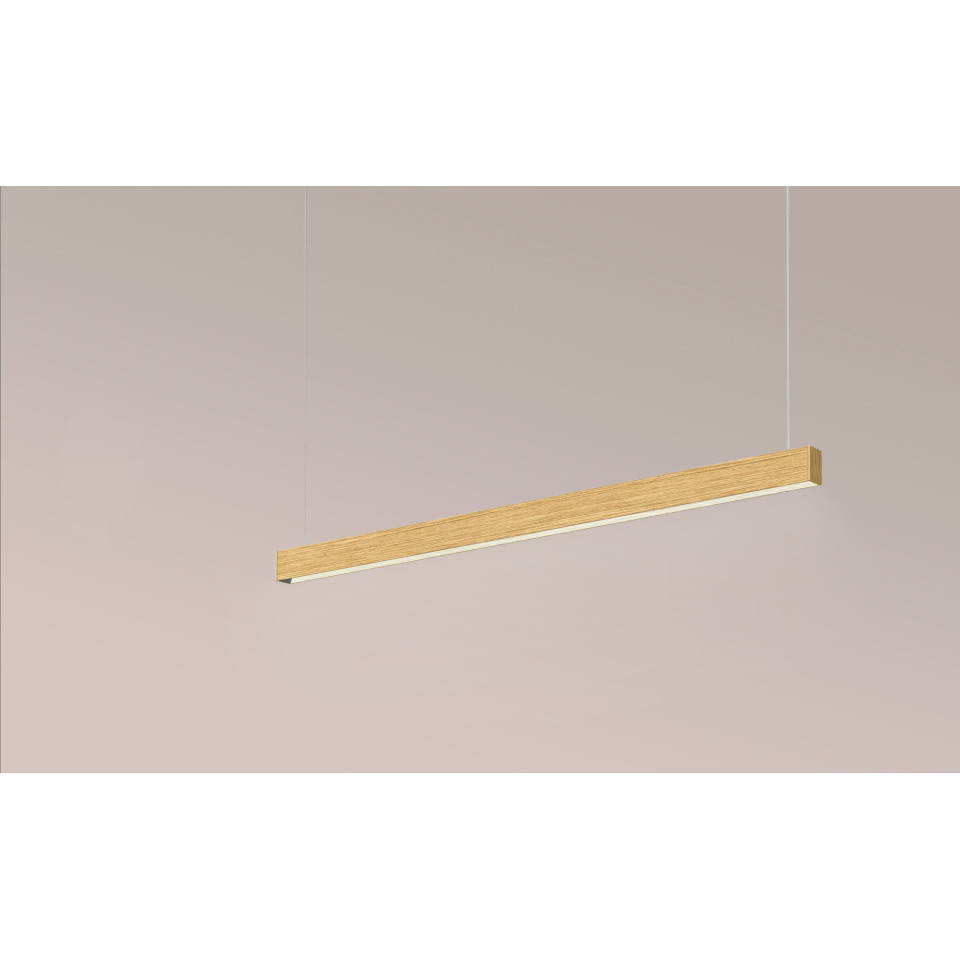 Square Ceiling Lamp Oak/Walnut/Black 104-164cm