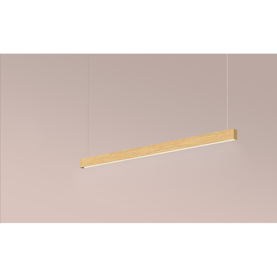 Square Ceiling Lamp Oak/Walnut/Black 104-164cm