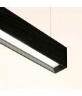 Square Ceiling Lamp Oak/Walnut/Black 104-164cm