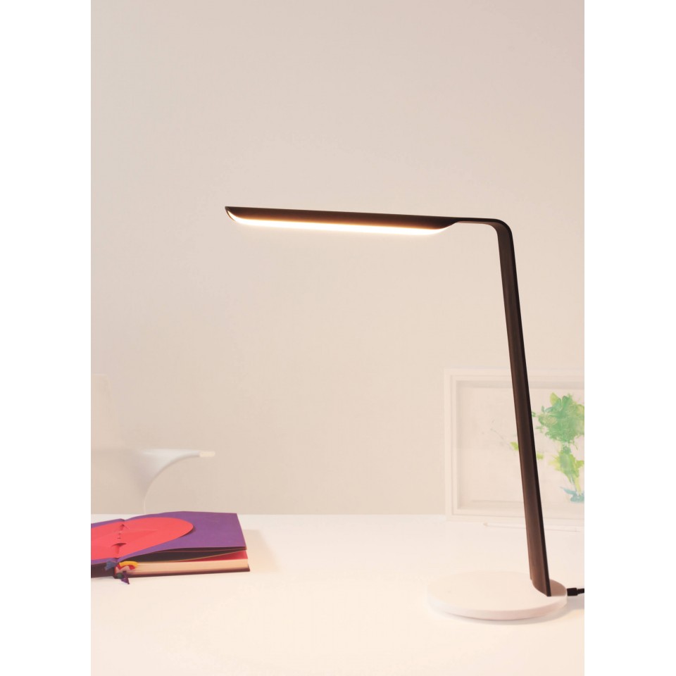 Swan (QI) Desk Lamp Oak/Walnut 55cm