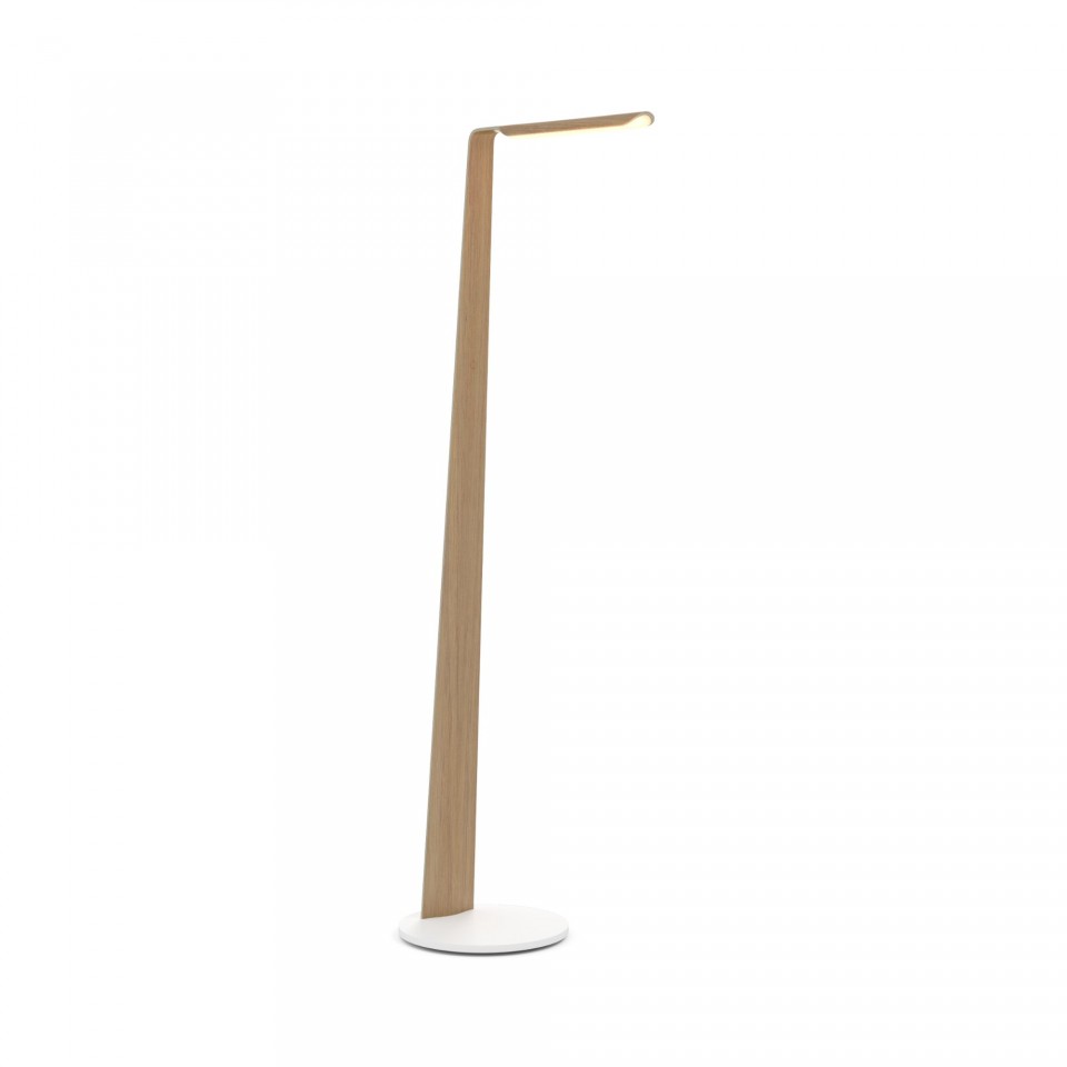 Swan golvlampa ek/valnöt 135cm