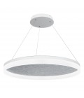 Acoustic Circulo acoustic ceiling light 3000k light grey 80cm