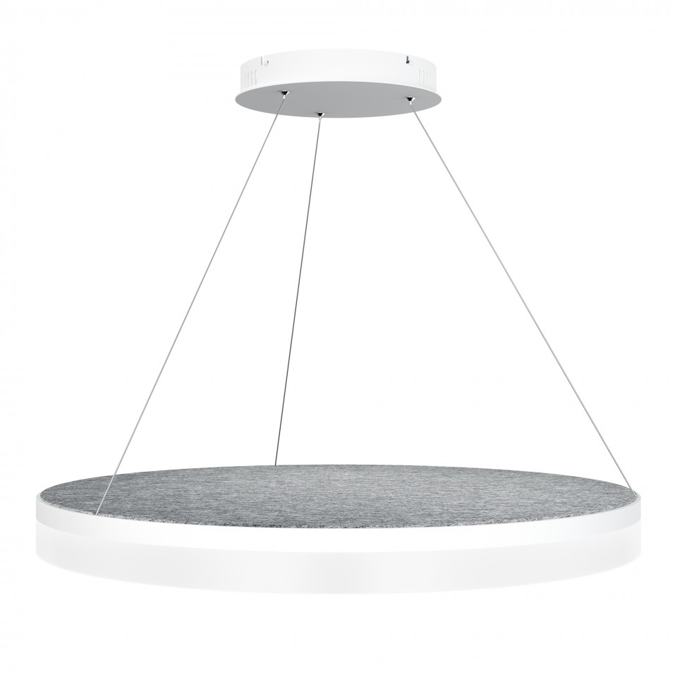 Acoustic Circulo acoustic ceiling light 3000k light grey 80cm