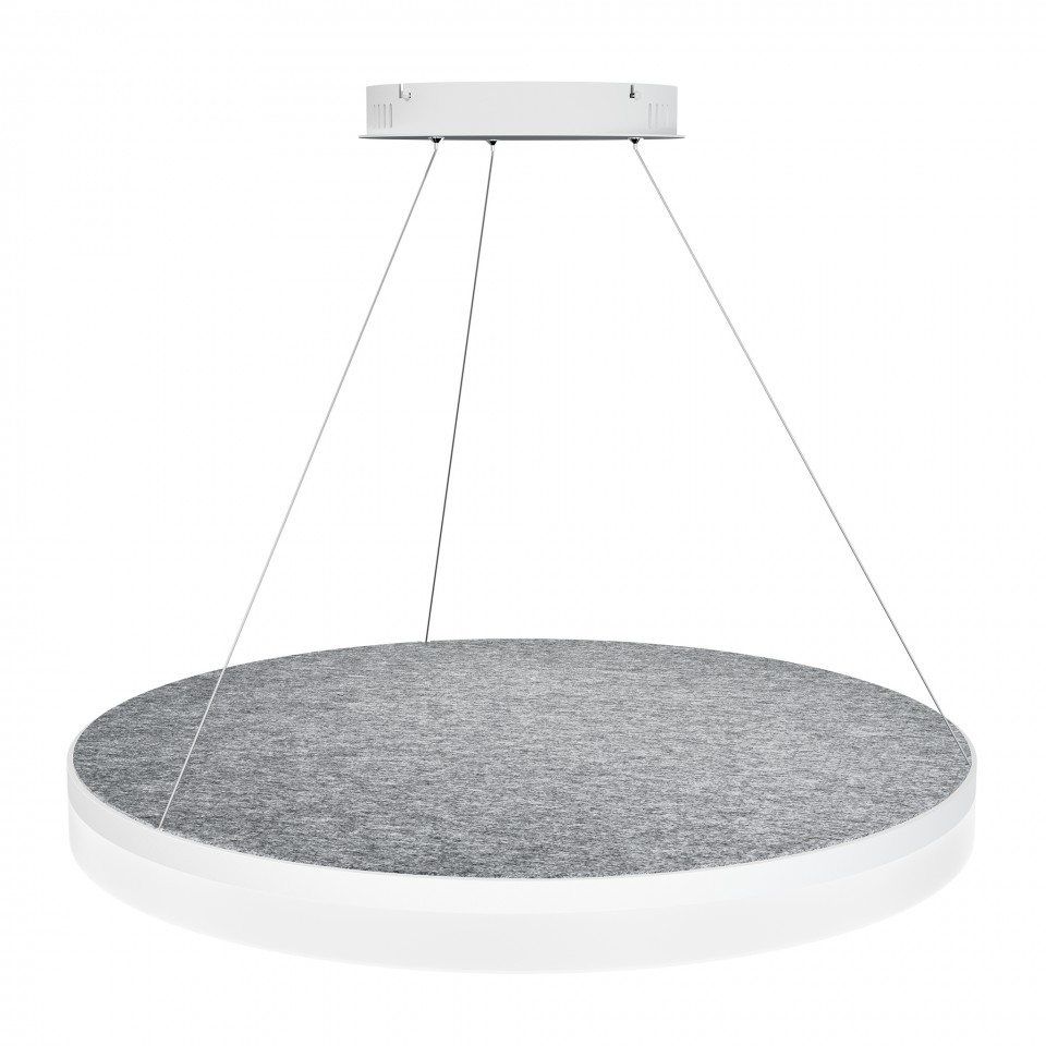 Acoustic Circulo acoustic ceiling light 3000k light grey 80cm