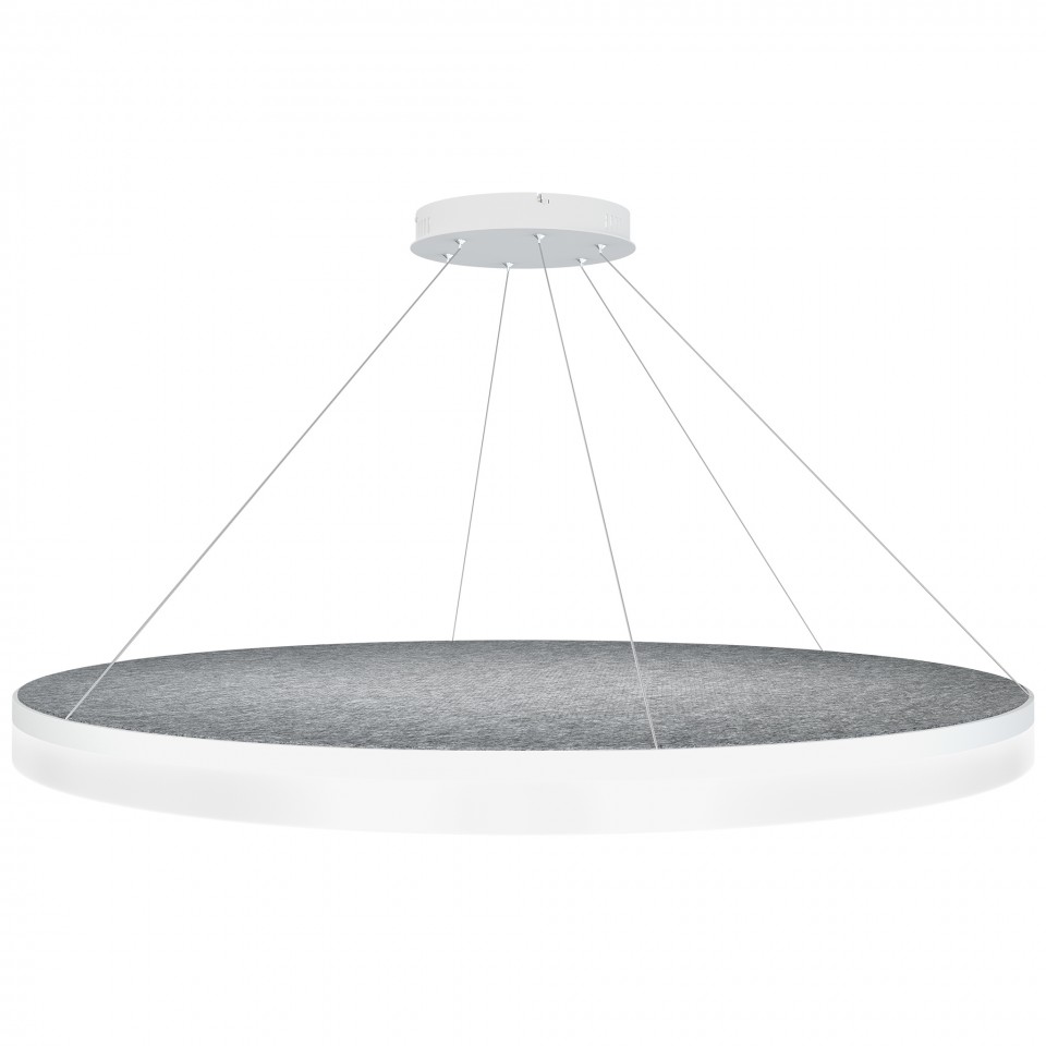 Acoustic Circulo acoustic ceiling light 3000k light grey 120cm