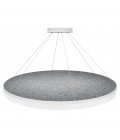 Acoustic Circulo acoustic ceiling light 3000k light grey 120cm