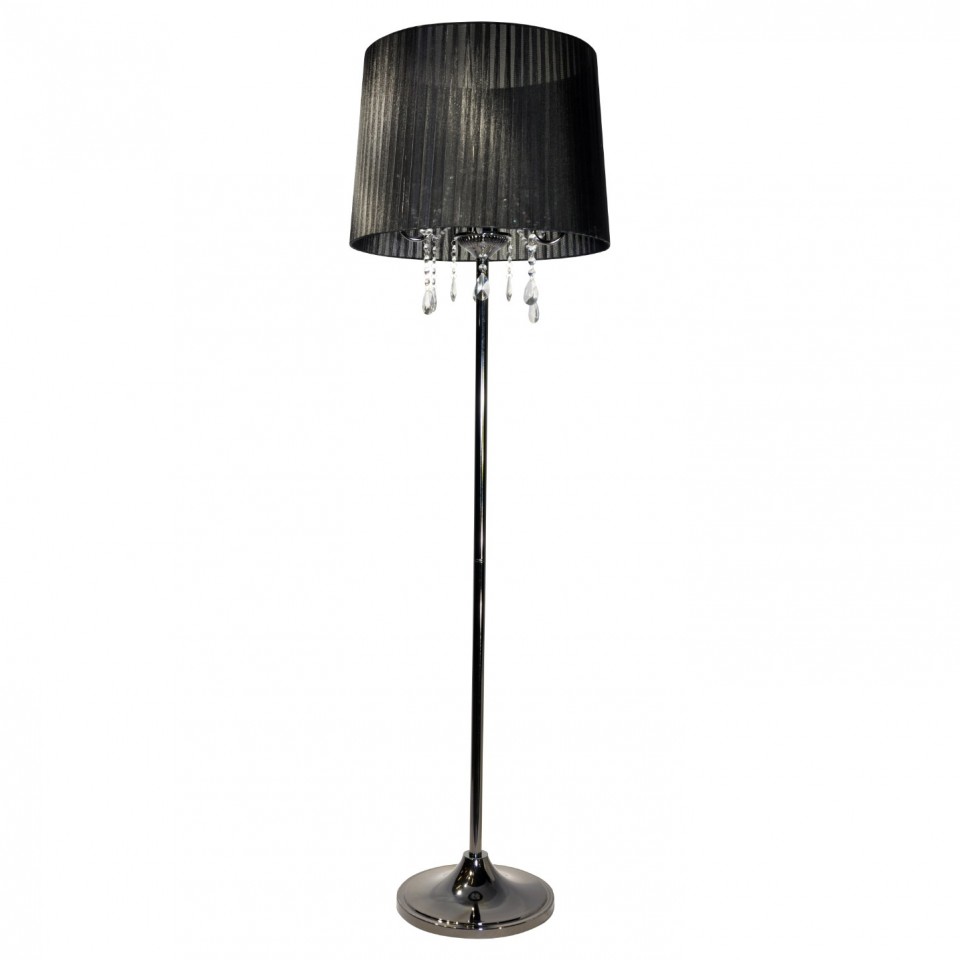 Crystal golvlampa svart/svart krom 170cm