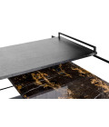 Architect coffee table large stainless steel/black 100 cm