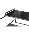 Architect coffee table large stainless steel/black 100 cm