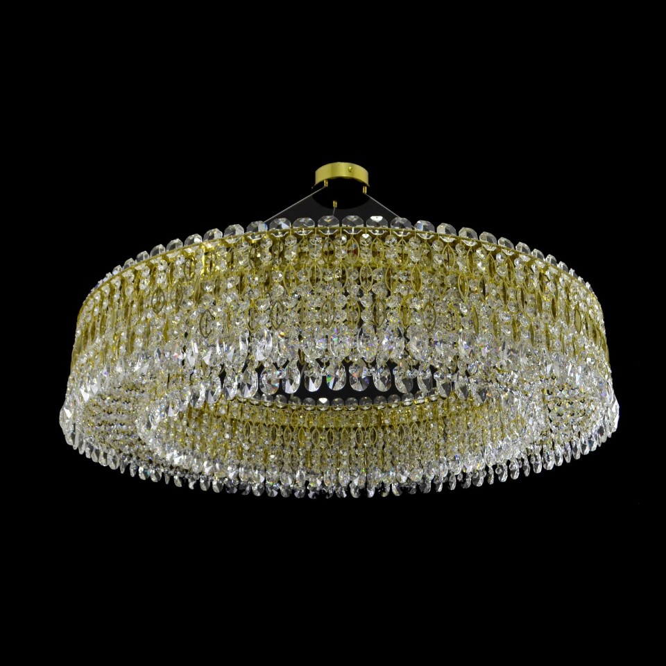 Allure 10-12 ljus bohemia kristallkrona guld/silver 70-100 cm