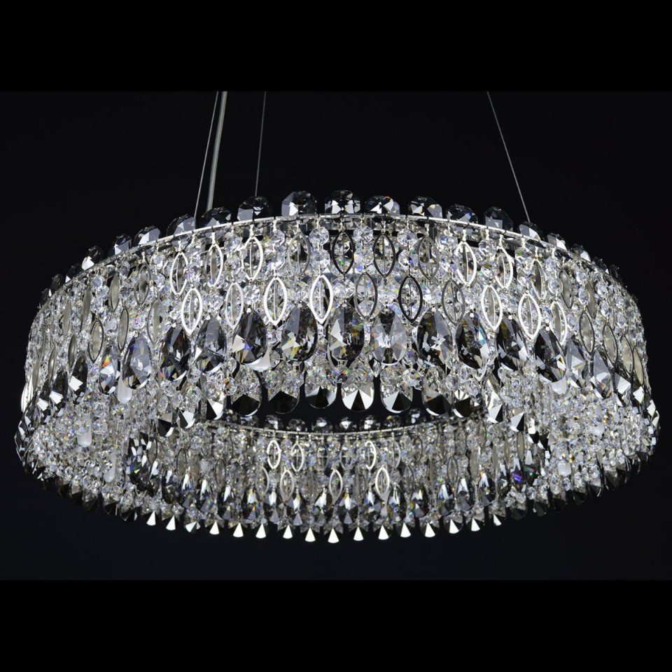 Allure 10-12 ljus bohemia kristallkrona guld/silver 70-100 cm