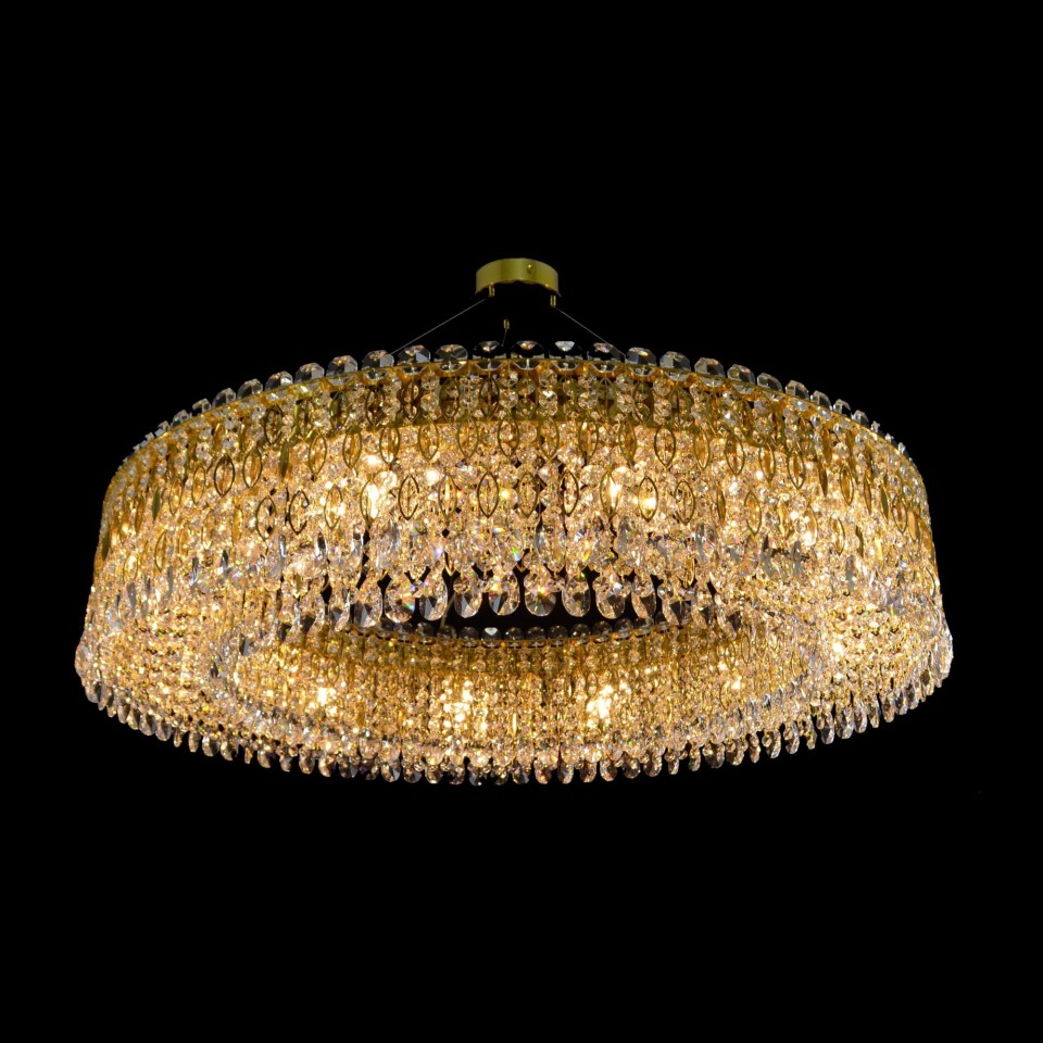 Allure 10-12 ljus bohemia kristallkrona guld/silver 70-100 cm