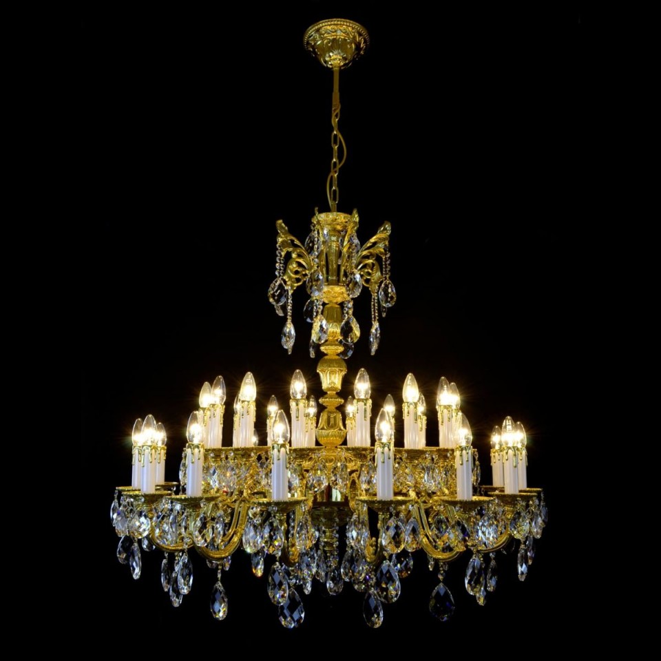 Avior 5-18 Light Bohemia Crystal Chandelier Gold/Silver 50-91cm