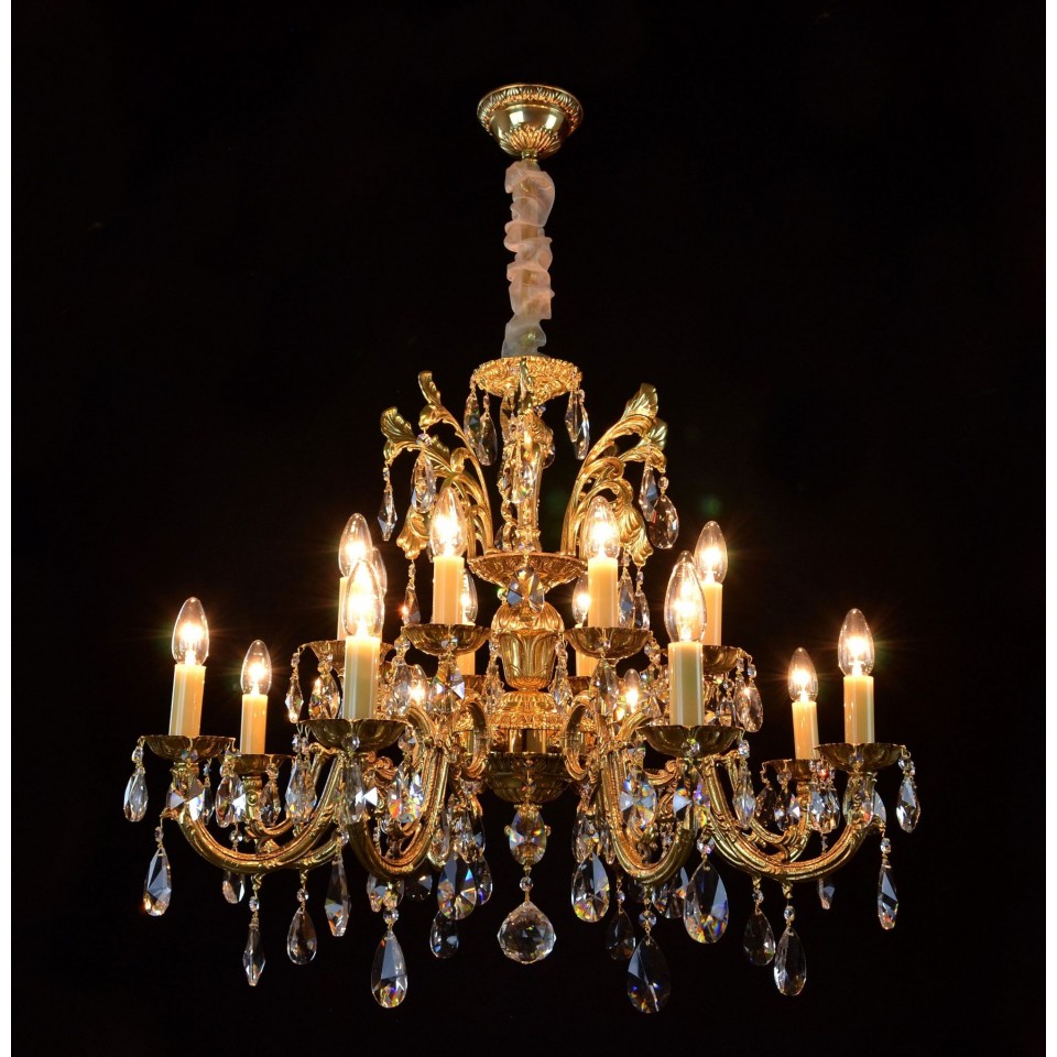 Avior 5-18 Light Bohemia Crystal Chandelier Gold/Silver 50-91cm