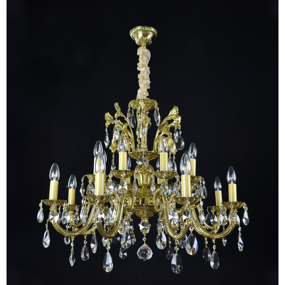 Avior 5-18 Light Bohemia Crystal Chandelier Gold/Silver 50-91cm