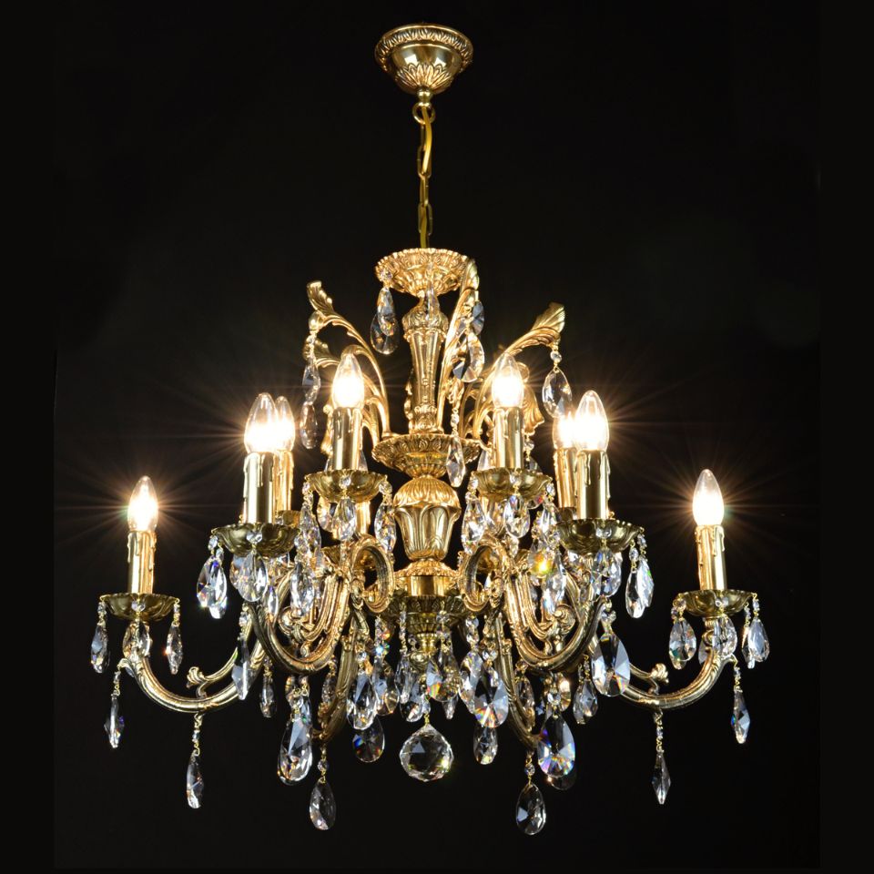 Avior 5-18 Light Bohemia Crystal Chandelier Gold/Silver 50-91cm