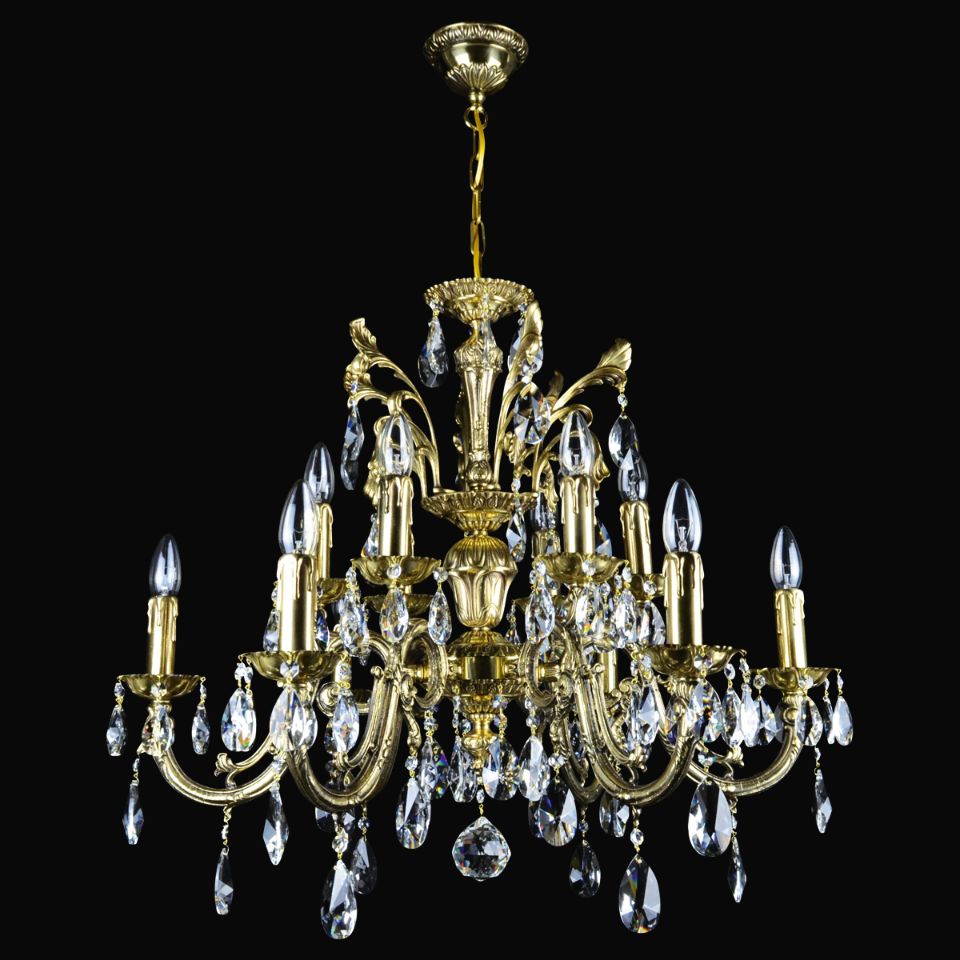 Avior 5-18 Light Bohemia Crystal Chandelier Gold/Silver 50-91cm