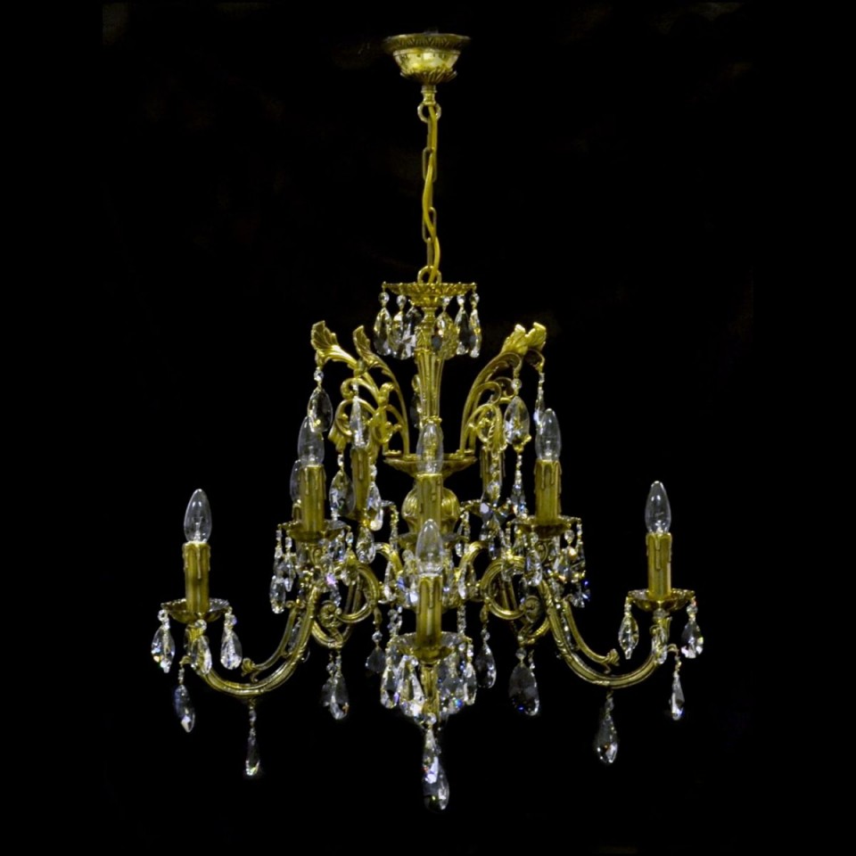 Avior 5-18 Light Bohemia Crystal Chandelier Gold/Silver 50-91cm