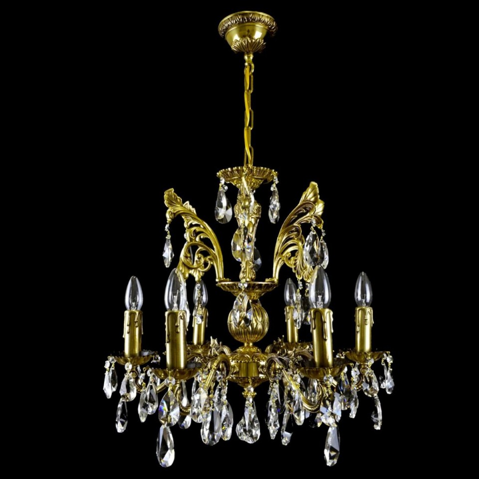 Avior 5-18 Light Bohemia Crystal Chandelier Gold/Silver 50-91cm