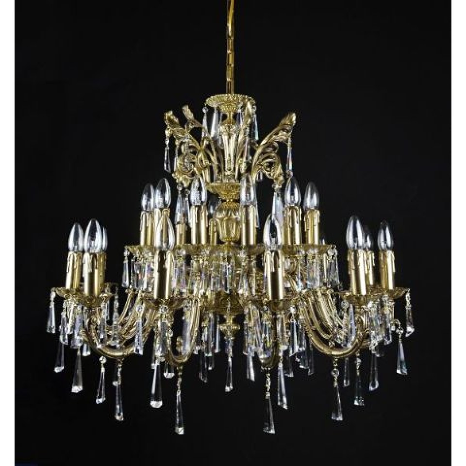 Avior 5-18 Light Bohemia Crystal Chandelier Gold/Silver 50-91cm