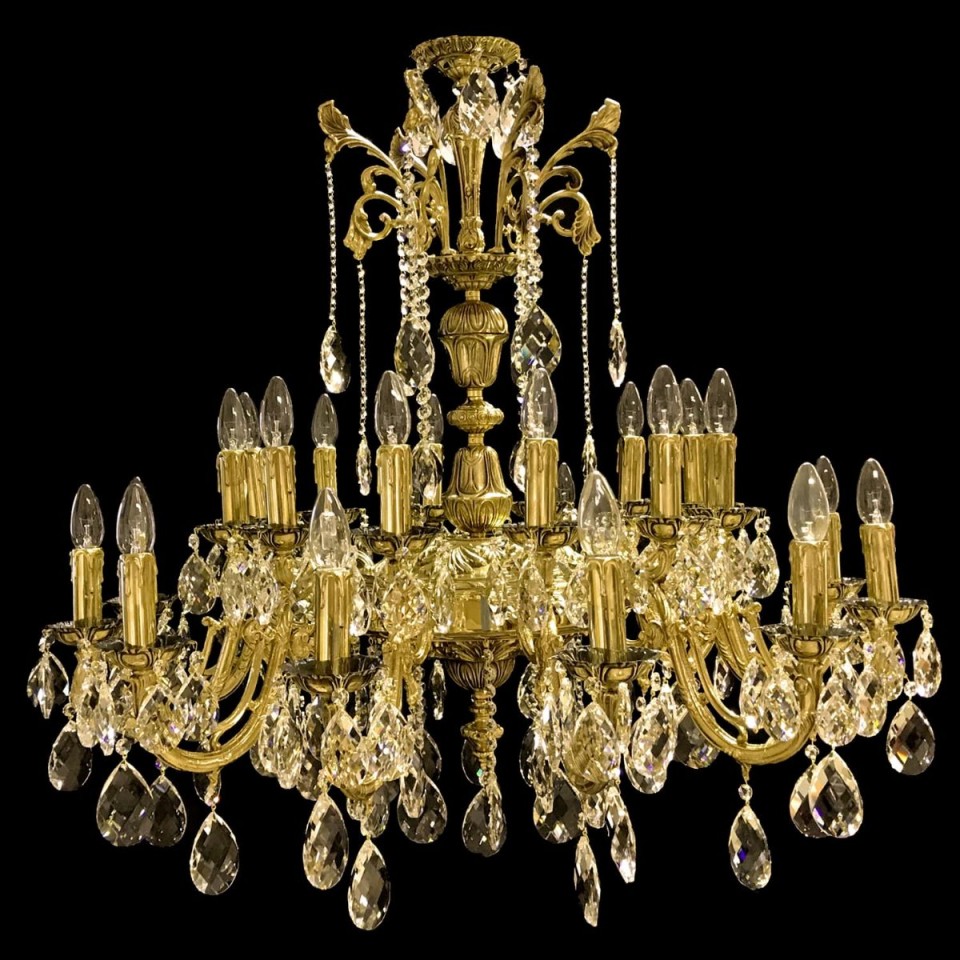 Avior 5-18 Light Bohemia Crystal Chandelier Gold/Silver 50-91cm