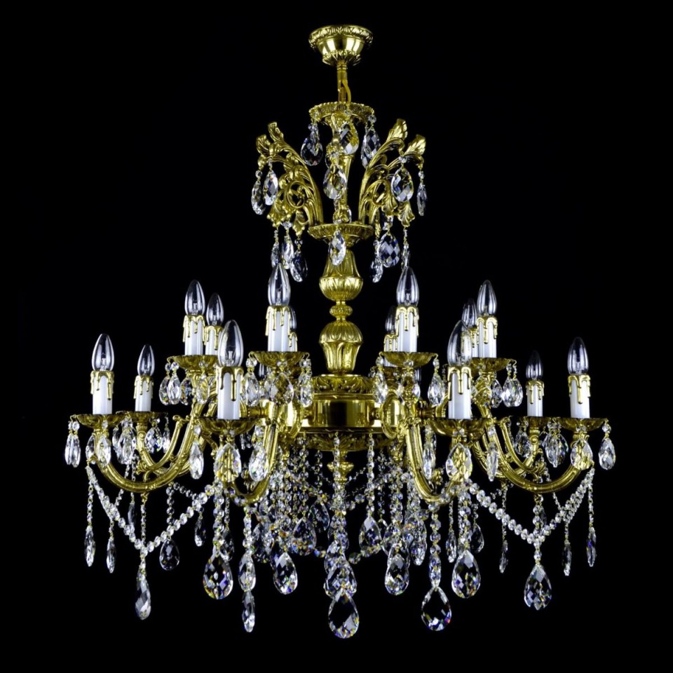 Avior 5-18 Light Bohemia Crystal Chandelier Gold/Silver 50-91cm