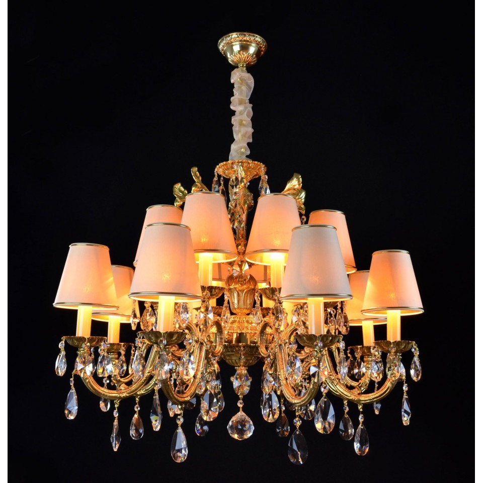 Avior 5-18 Light Bohemia Crystal Chandelier Gold/Silver 50-91cm