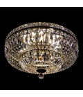 Lisbon 9-15 Light Bohemia Crystal Flush Mount Chandelier Gold/Silver 50-100cm