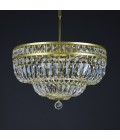 Lisbon 9-15 Light Bohemia Crystal Flush Mount Chandelier Gold/Silver 50-100cm