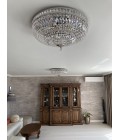 Lisbon 9-15 Light Bohemia Crystal Flush Mount Chandelier Gold/Silver 50-100cm