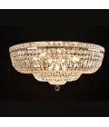 Lisbon 9-15 Light Bohemia Crystal Flush Mount Chandelier Gold/Silver 50-100cm