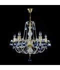 Ocean 5-24 ljus bohemia kristallkrona guld/silver 65-107cm