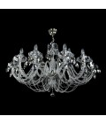 Ocean 5-24 ljus bohemia kristallkrona guld/silver 65-107cm