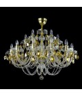 Ocean 5-24 ljus bohemia kristallkrona guld/silver 65-107cm