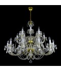 Ocean 5-24 ljus bohemia kristallkrona guld/silver 65-107cm