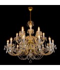 Ocean 5-24 ljus bohemia kristallkrona guld/silver 65-107cm