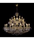 Ocean 5-24 ljus bohemia kristallkrona guld/silver 65-107cm