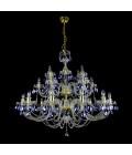 Ocean 5-24 ljus bohemia kristallkrona guld/silver 65-107cm