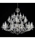 Ocean 5-24 ljus bohemia kristallkrona guld/silver 65-107cm